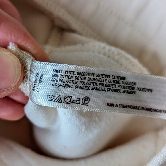 Anthropologie Saturday Sunday Ivory Dylan Cropped Snap Ankle Joggers small - Picture 7 of 9